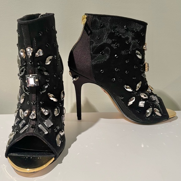 TED BAKER Spisey Embellished Open Toe Ankle Bootie - Picture 3 of 11